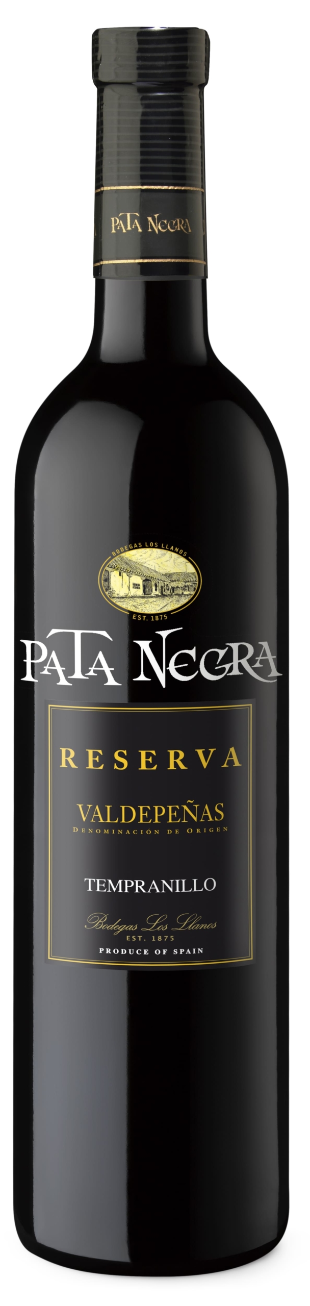 PATA NEGRA vino tinto reserva D.O. Valdepeñas - Your Spanish Corner